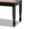 Baxton Studio Corey Sand Upholstered and Dark Brown Finished Wood Dining Bench 171-10922 - alternate 2
